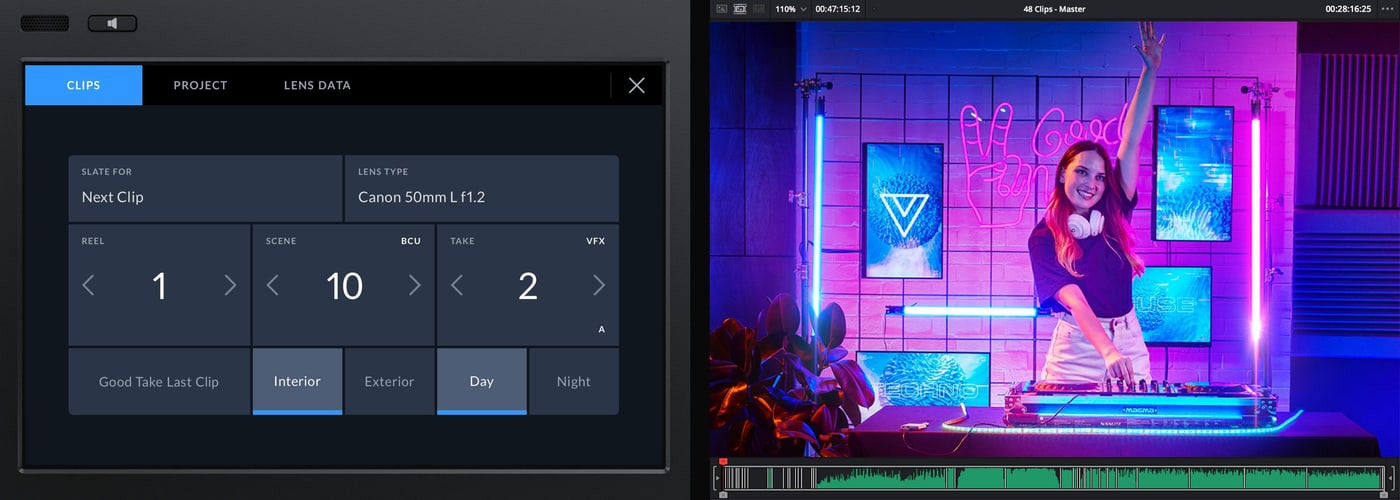 HyperDeck Shuttle 4K Pro – Digitální klapka a metadata