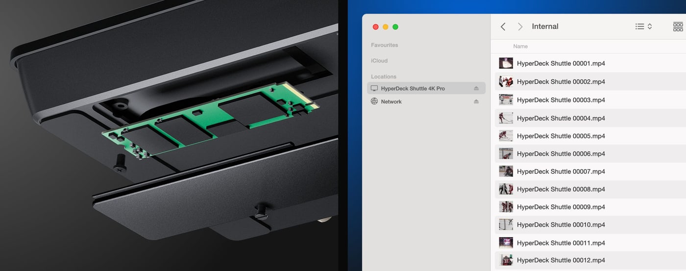 HyperDeck Shuttle 4K Pro 2TB – Interní úložiště 2 TB v balení