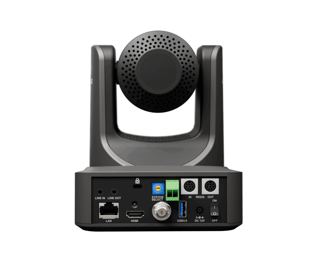 Zadní panel Atomos A-Eye HD-20X s HDMI, 3G-SDI, USB, Ethernetem a ovládacími porty