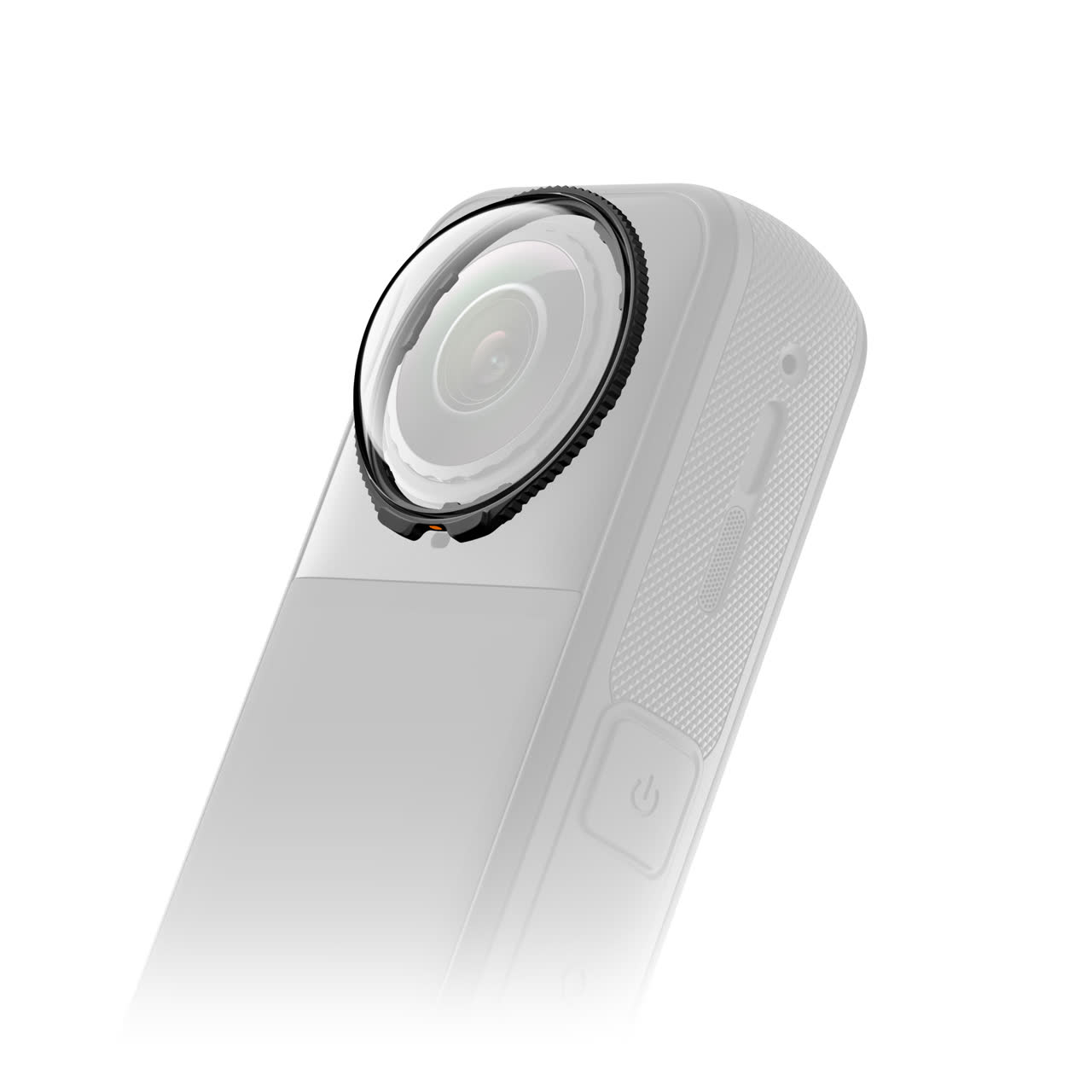 Insta360 X5 s nasazenými prémiovými ochrannými skly objektivů
