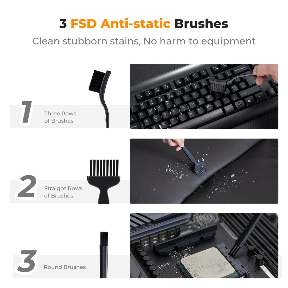 K&F Concept 12-1 Brushless Compressed Air Duster, 3 Gear Adjustable, Super Wind Power,Rechargeable&Portable,for Deep Computer Clean, Keyboard, Car Dry, Home - Replace Compressed Air Cans