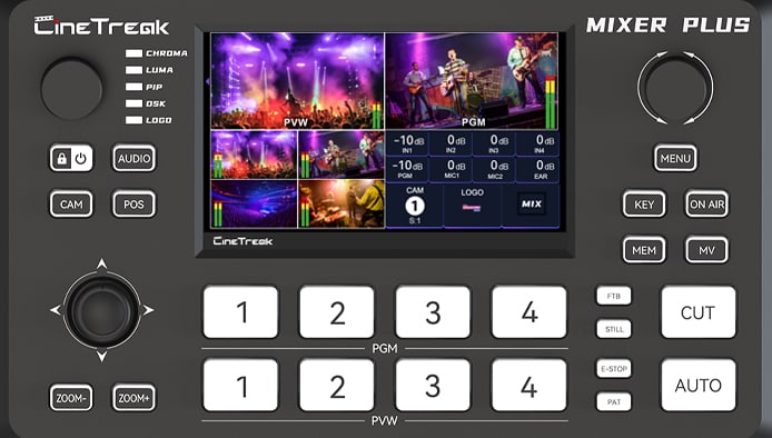 CineTreak Mixer Plus – Multi View na vestavěném displeji