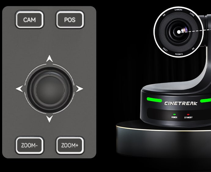 CineTreak Mixer Plus – Řízení PTZ kamer přes VISCA over IP