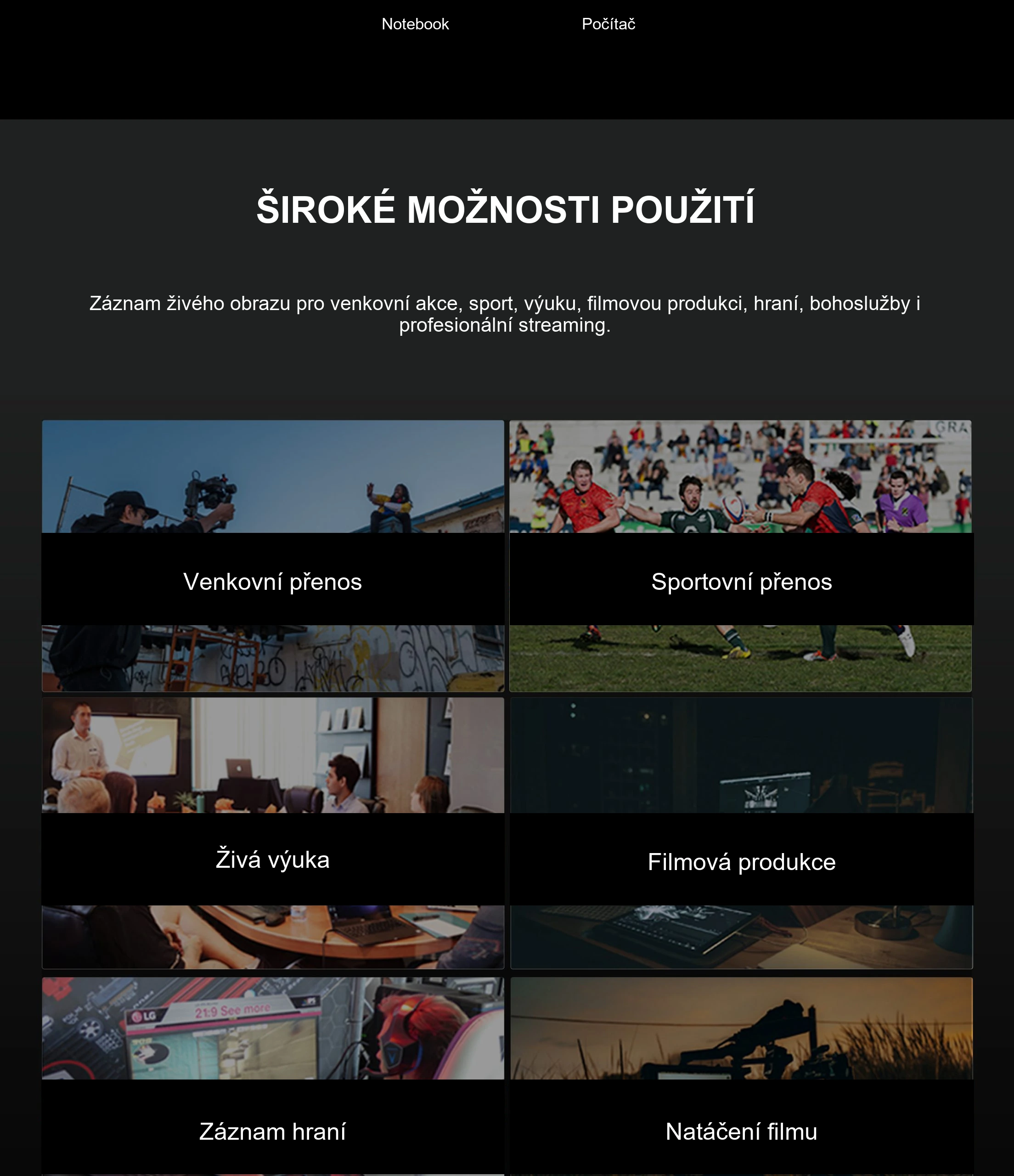 Připraveno pro živou produkci