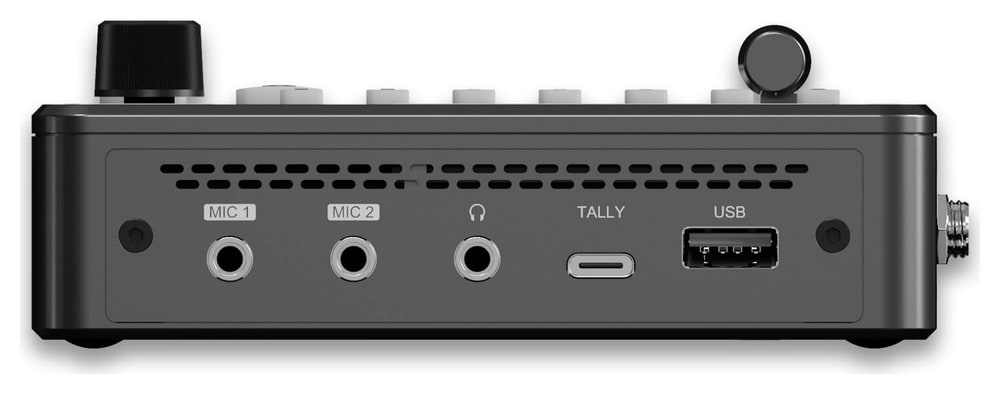 CineTreak Cinelive C1 – Zvuk, tally a USB na boku
