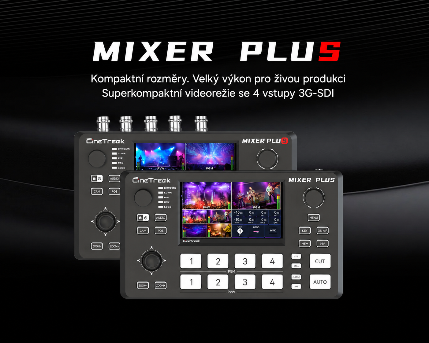 Lokalizovaná infografika CineTreak Mixer Plus SDI