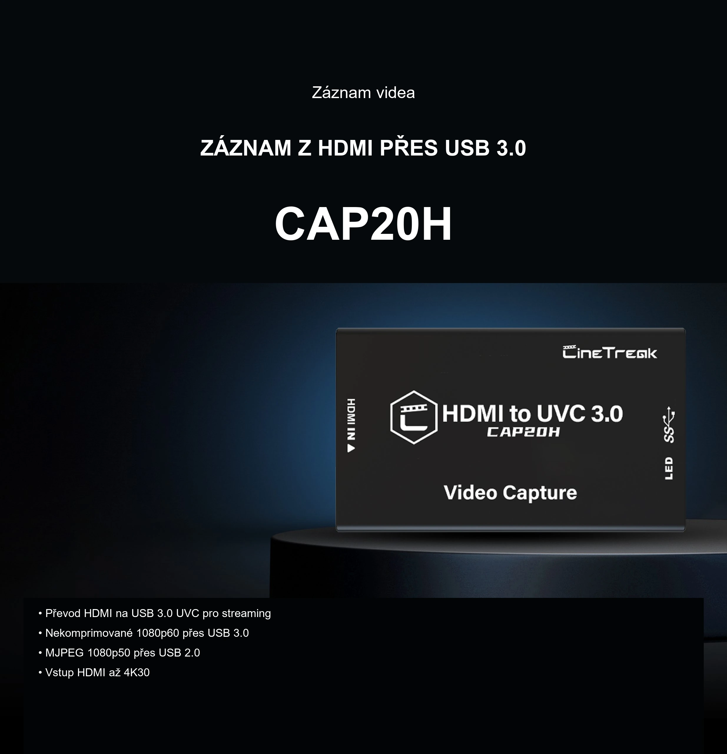 HDMI záznam bez instalace ovladačů