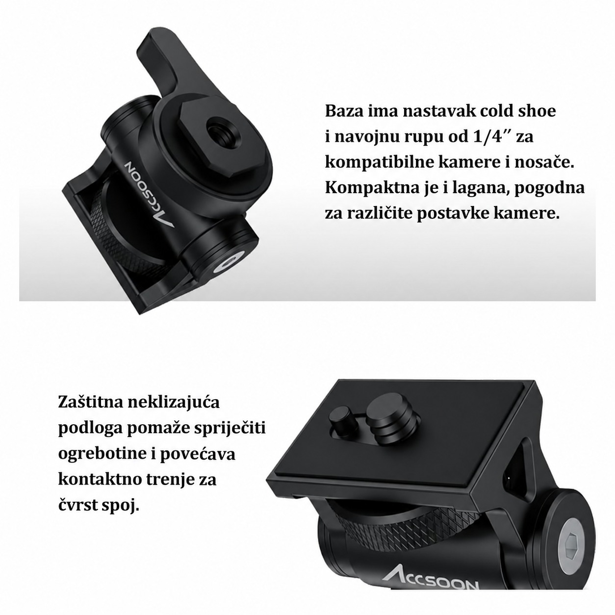 COLD SHOE A ZÁVIT 1/4″