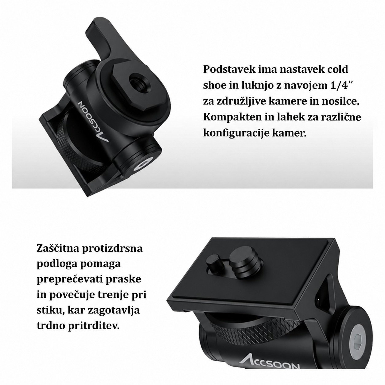 COLD SHOE A ZÁVIT 1/4″