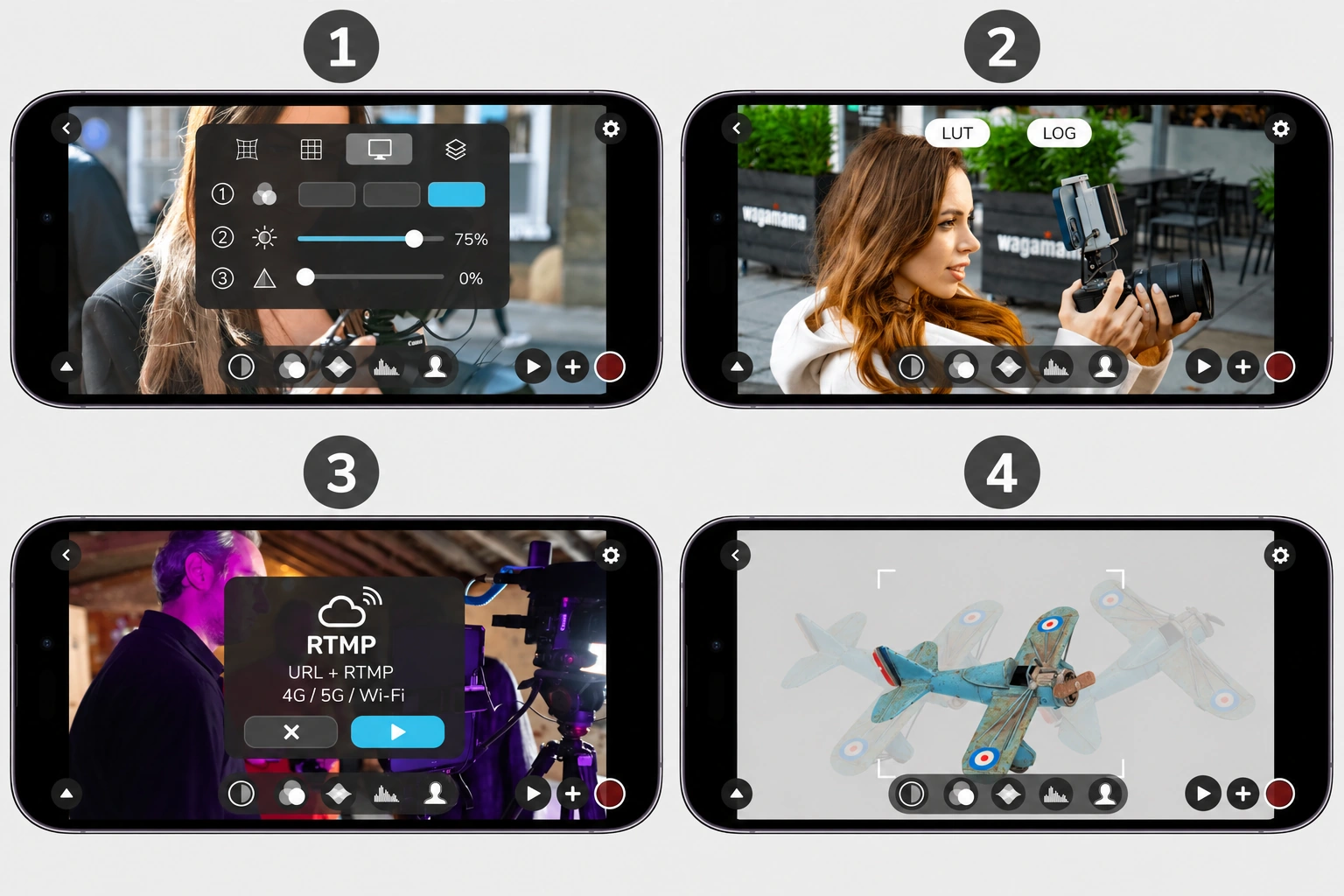 Accsoon CineView SE · Náhled, záznam a sdílení