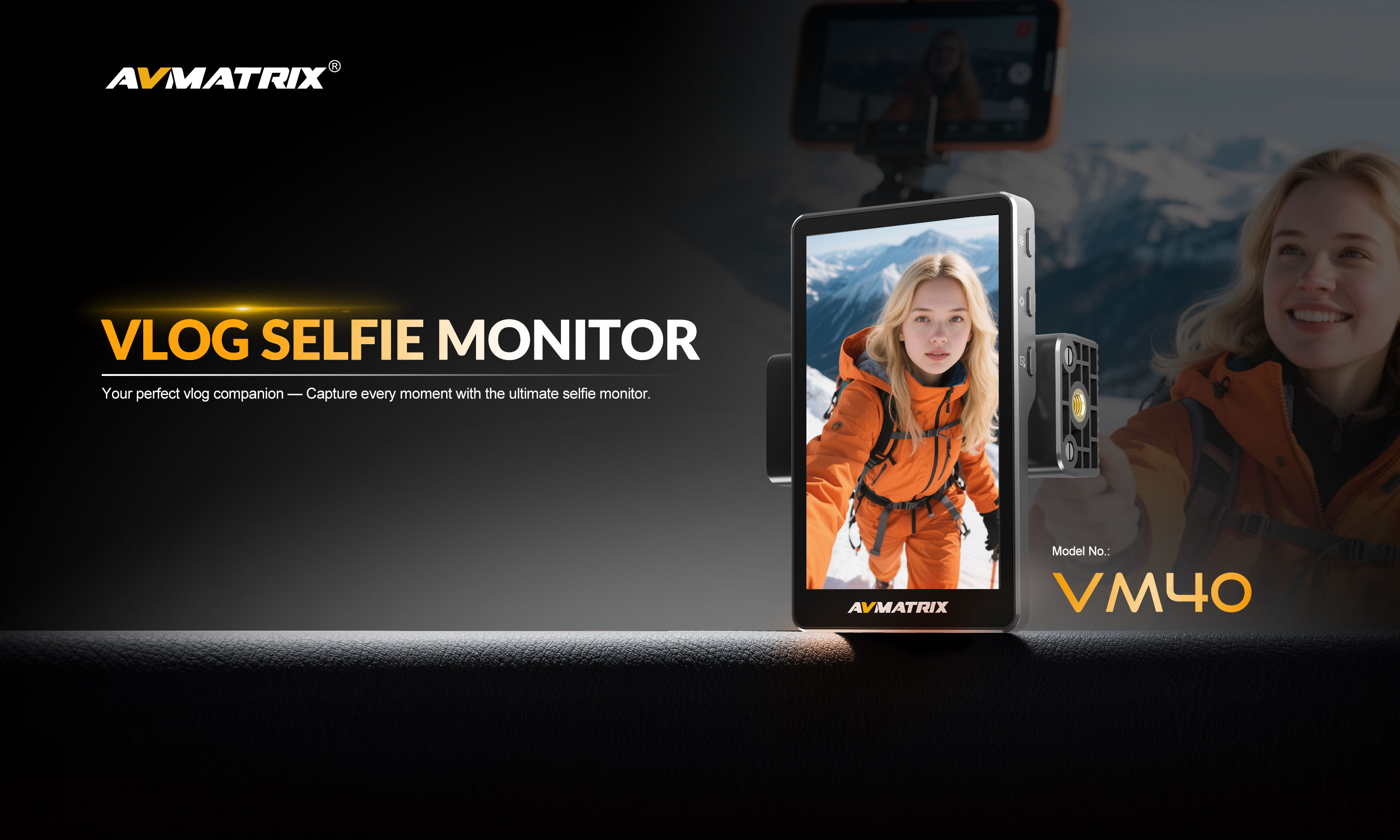 AVMATRIX VM40 vlogovací selfie monitor