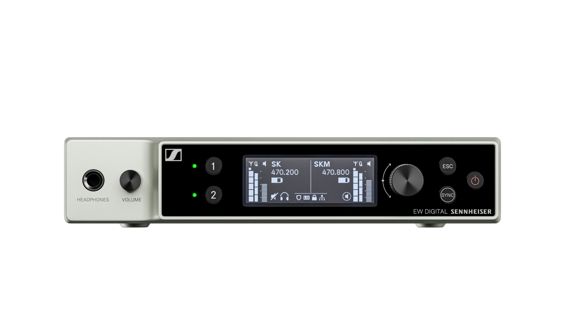Přední panel Sennheiser EW-DX EM 2 Dante R1-9