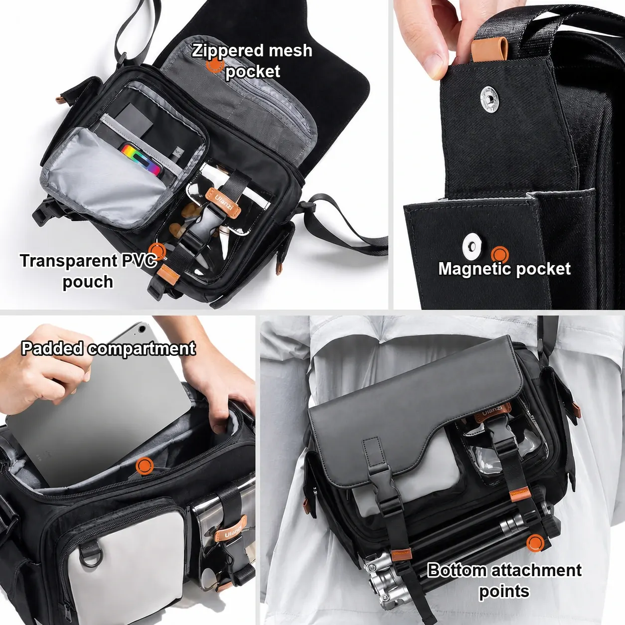 Key features of the Ulanzi MS12 bag