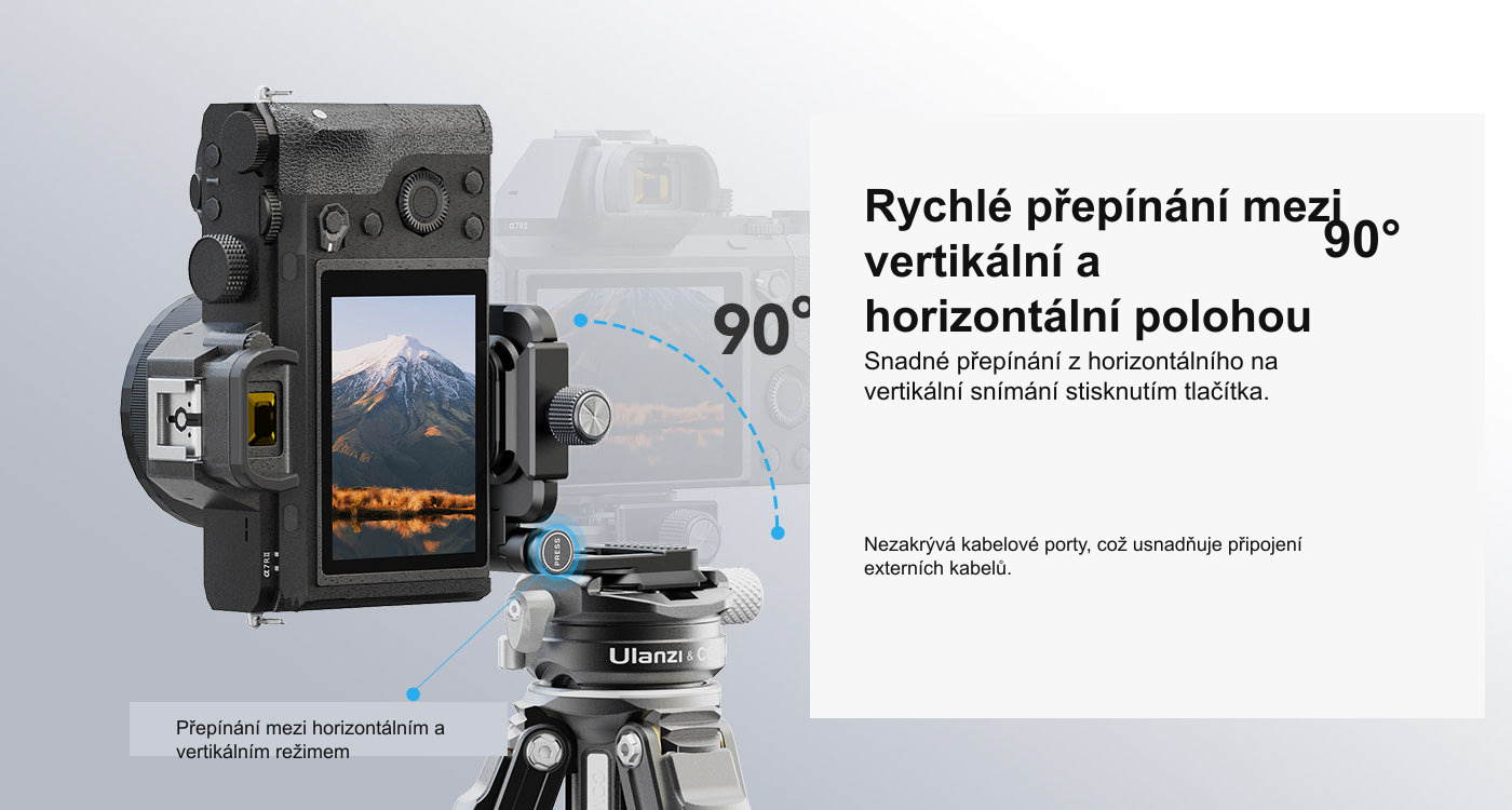Rychlé přepínání mezi vertikální a horizontální polohou