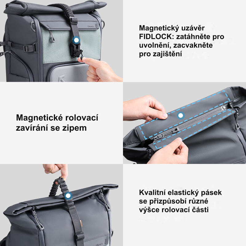 Magnetické rolovací zavírání se zipem
