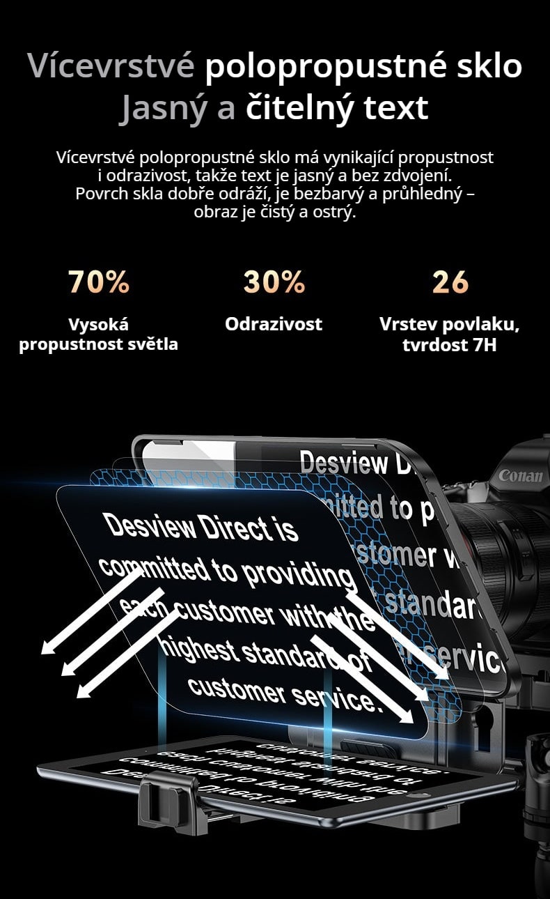Polopropustné sklo 70/30