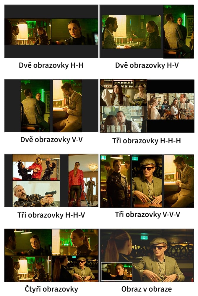 Režim více obrazů – na šířku i na výšku na profesionální úrovni