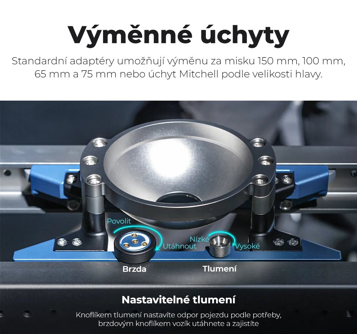 Brzda a nastavitelné tlumení
