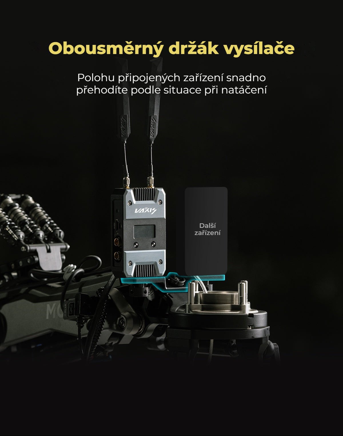 Obousměrný držák vysílače