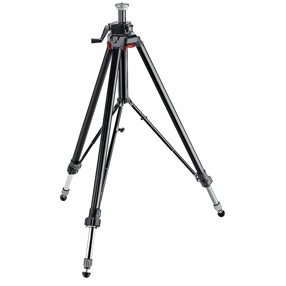 Trípode negro Manfrotto 058B Triaut sin rótula