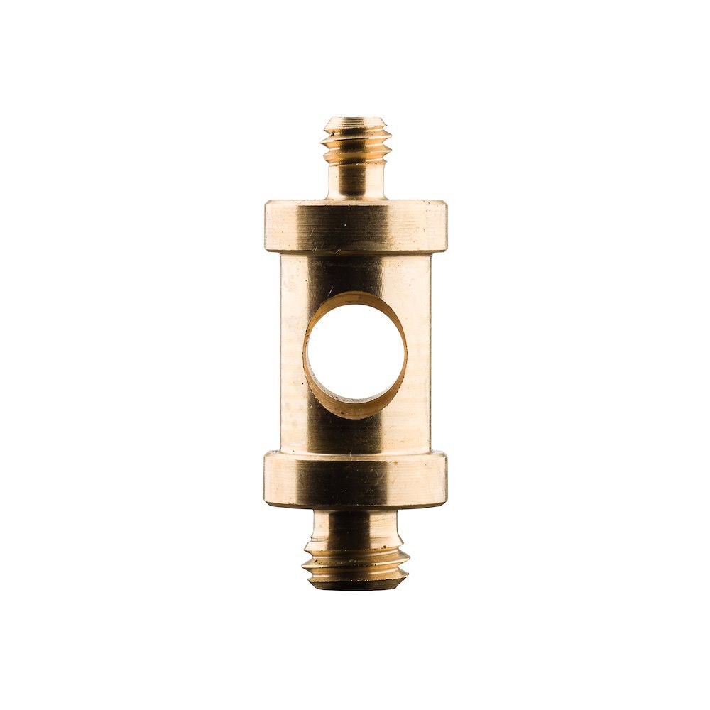 Krátký mosazný spigot Manfrotto 118 s připojením 1/4 a 3/8 palce