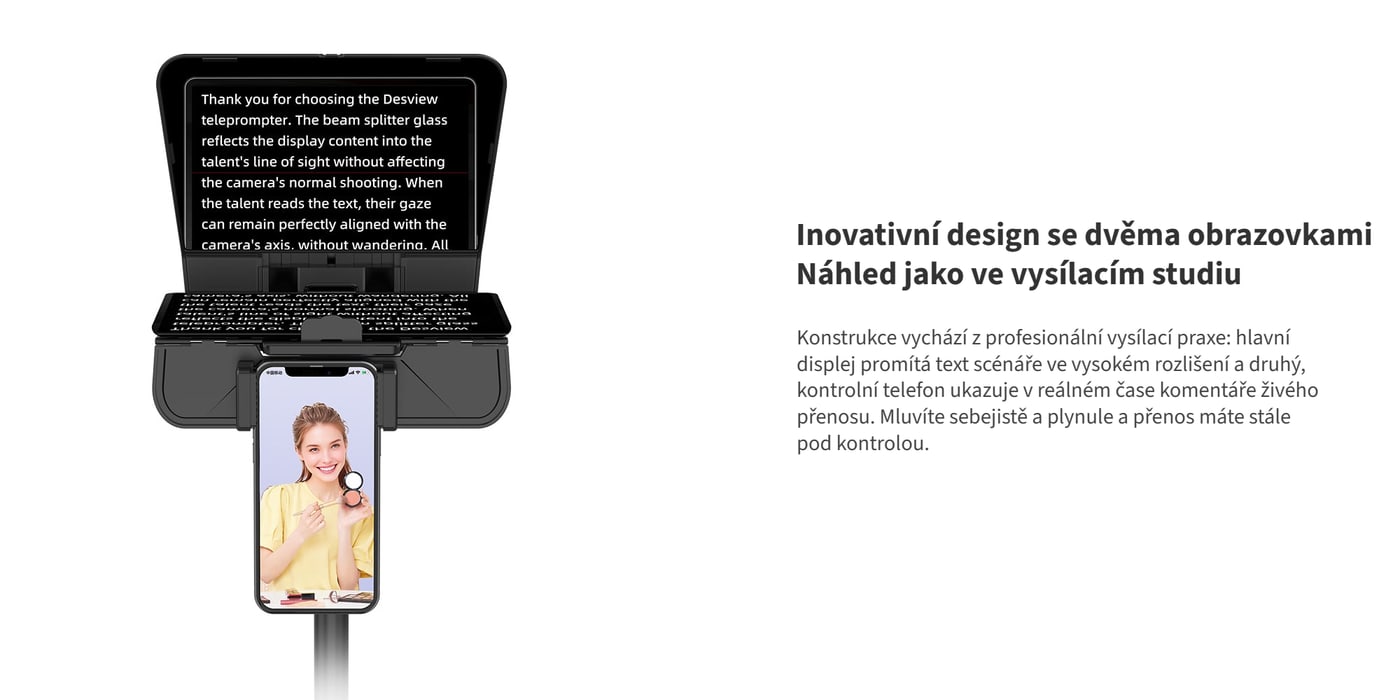 Scénář i náhled přenosu na jednom stojanu