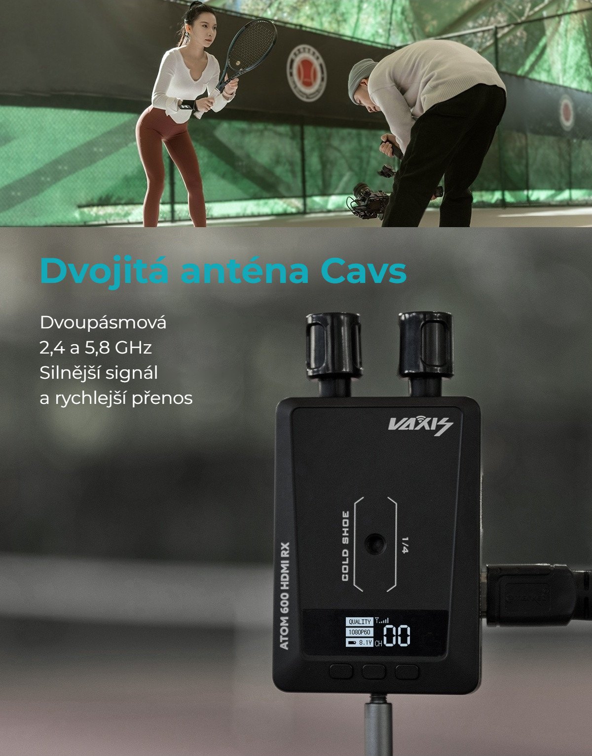 Dvojitá anténa Cavs