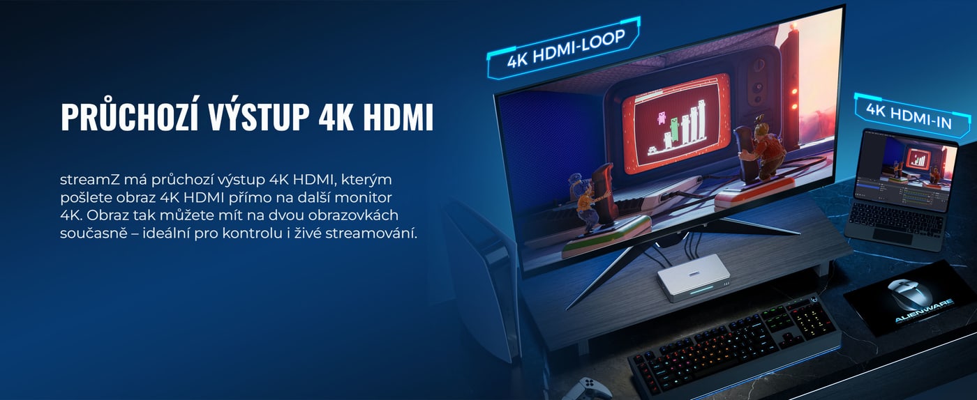 Průchozí výstup 4K HDMI