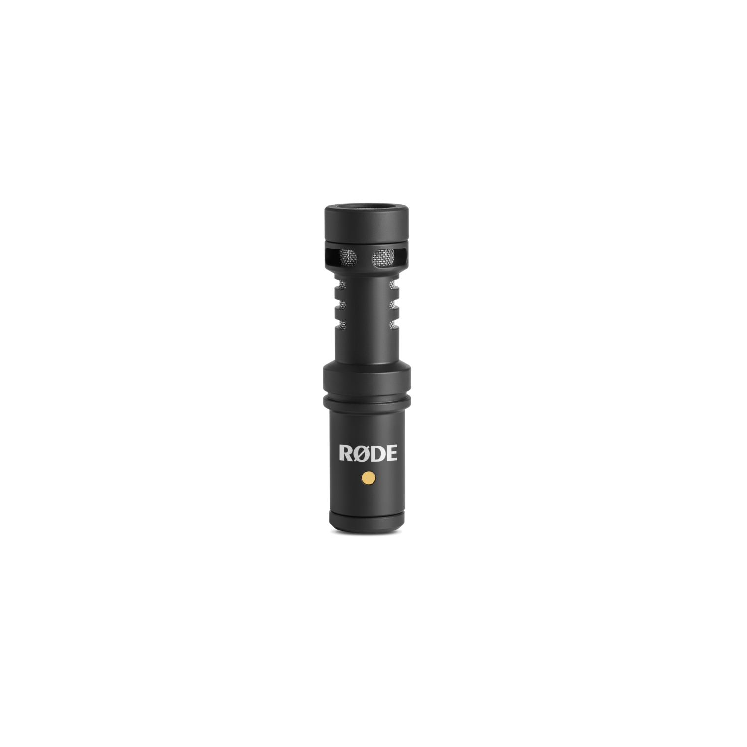 Compact directional USB-C microphone for smartphones and tablets with headphone output and complete accessories.