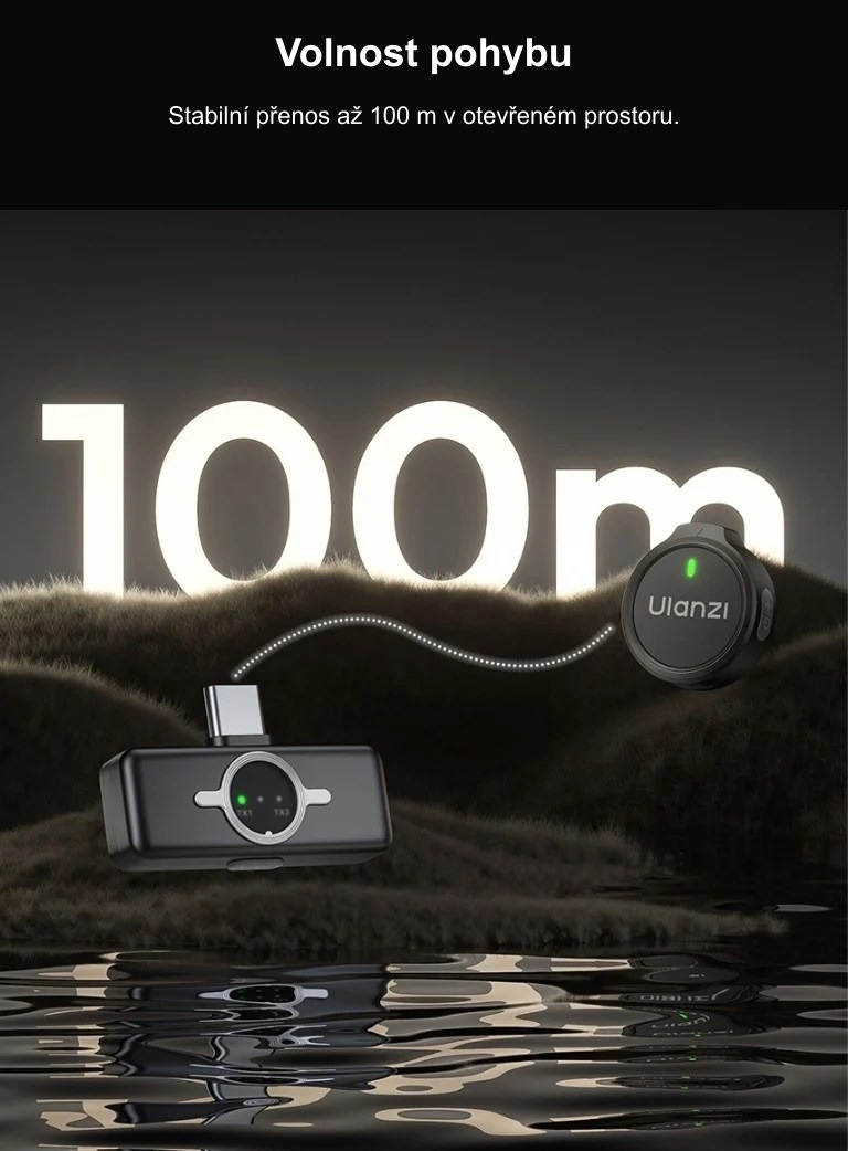 Dosah až 100 metrů