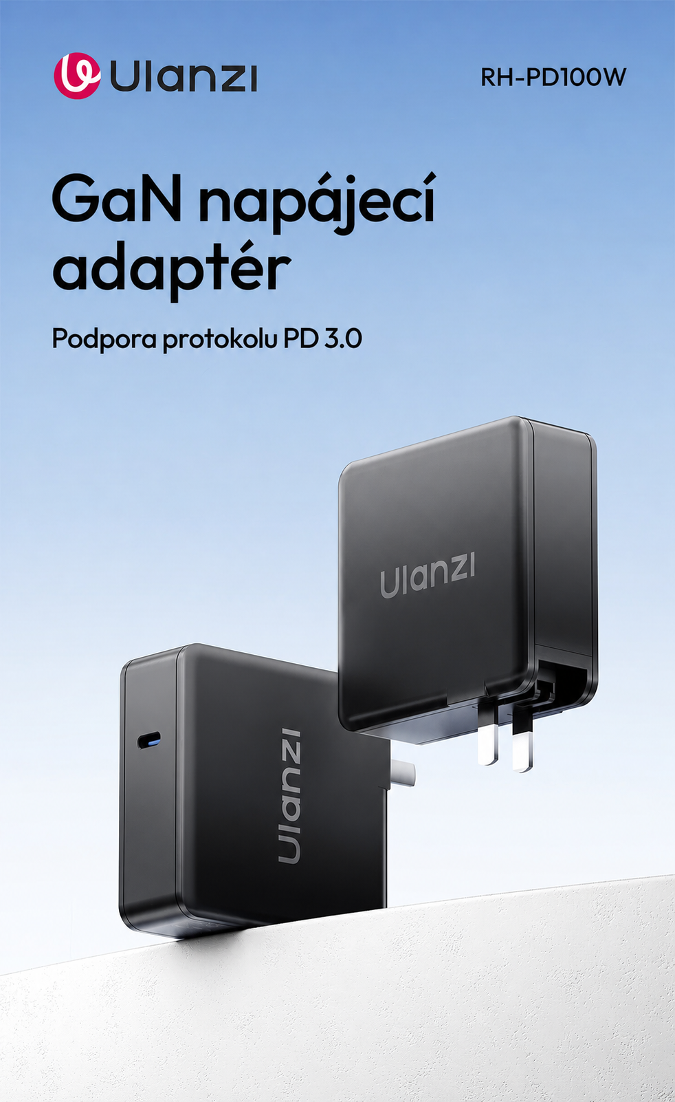Ulanzi RH-PD100W GaN napájecí adaptér s podporou PD 3.0