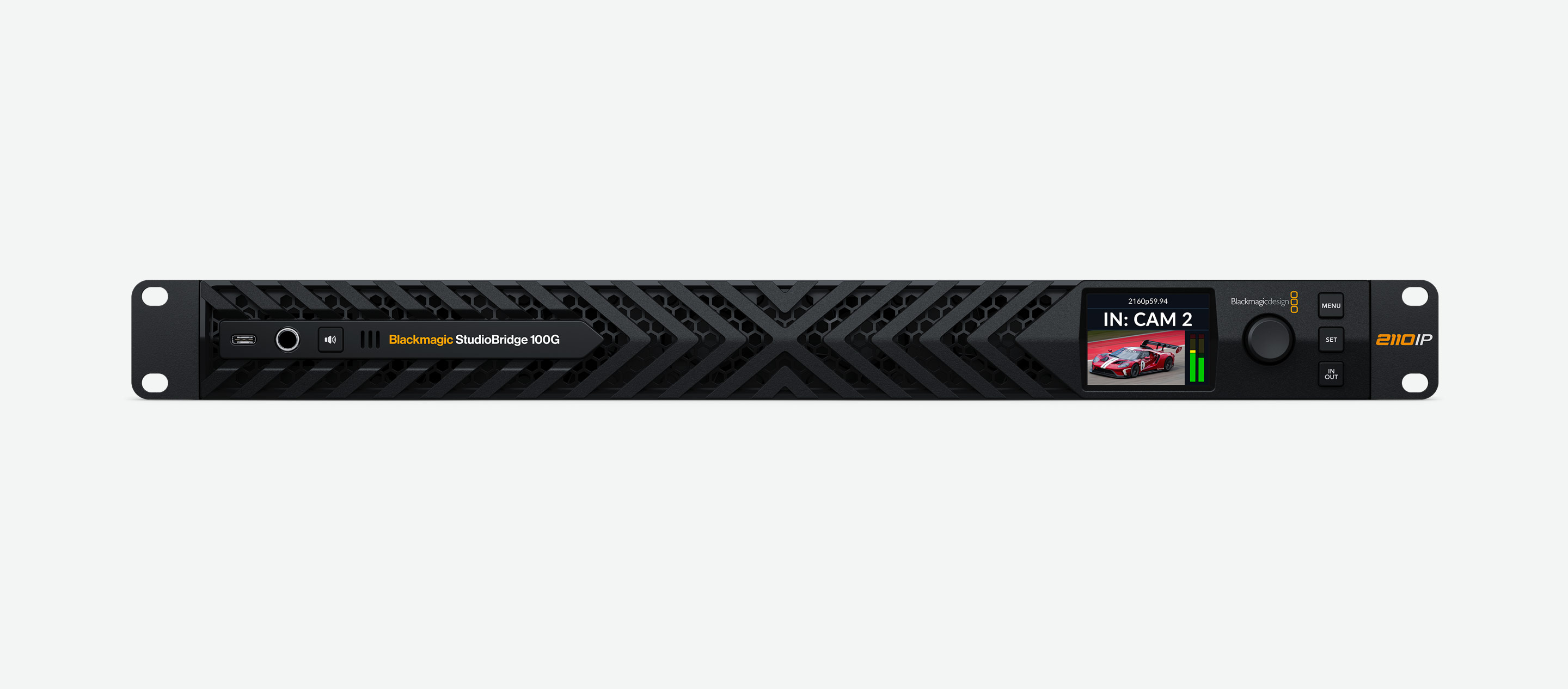 Blackmagic StudioBridge 100G – čelní pohled