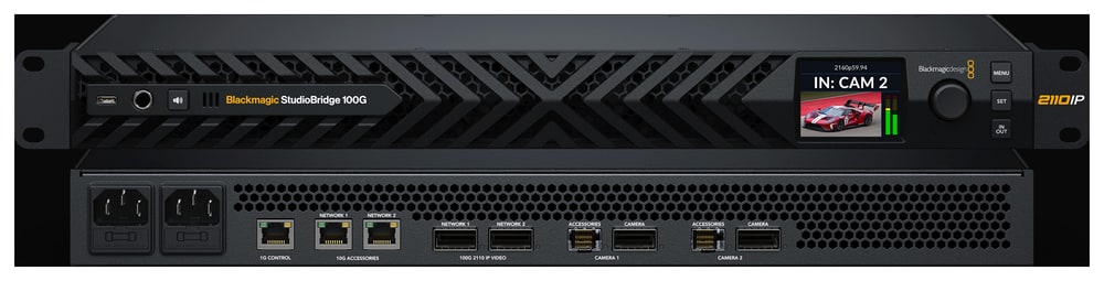 Blackmagic StudioBridge 100G – Dva kanály, jeden odolný přenosový řetězec