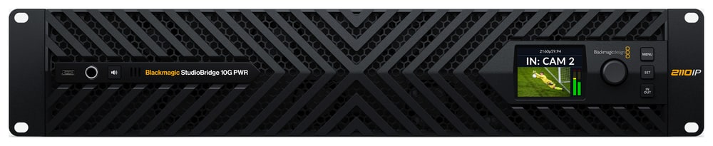 Blackmagic StudioBridge 10G PWR – Dohled na čele racku