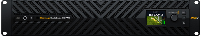 Blackmagic StudioBridge 10G PWR v rackovém provedení