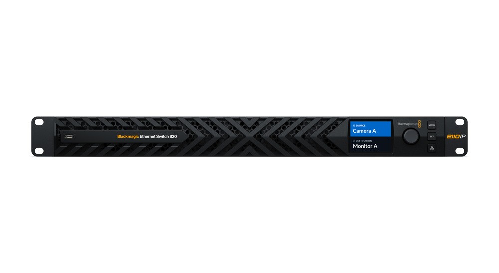 Čelní panel Blackmagic Ethernet Switch 820