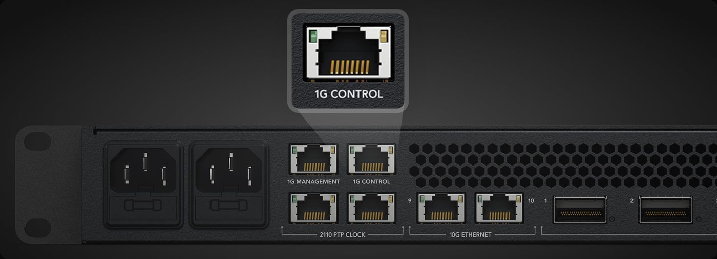 Blackmagic Ethernet Switch 820 – Vyhrazený port NMOS
