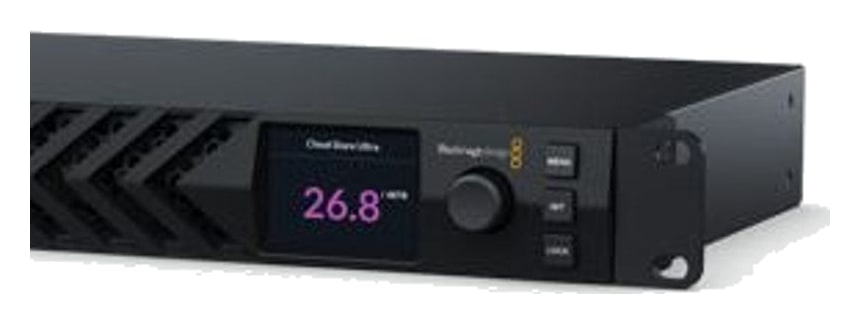 Blackmagic Design Cloud Store Ultra 48TB – LCD a stav úložiště přímo na místě