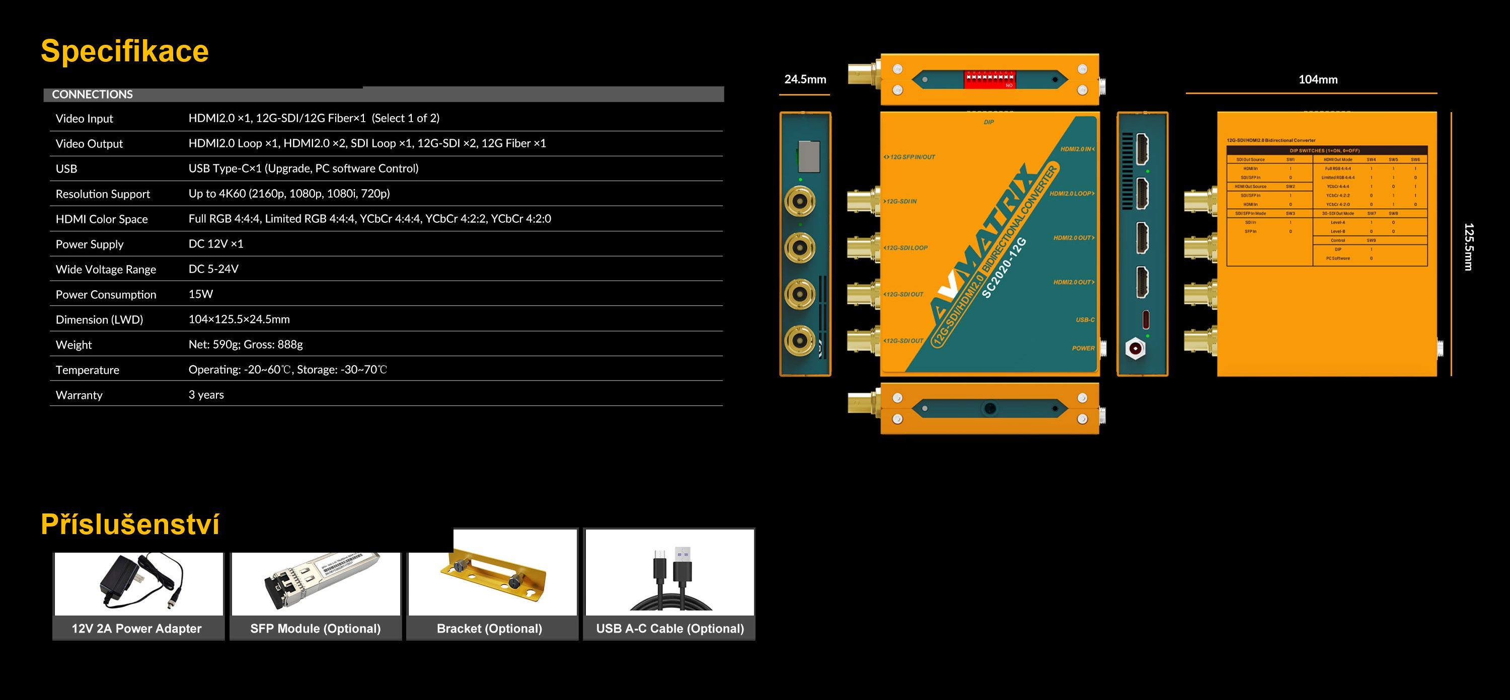 AVMATRIX SC2020-12G RX