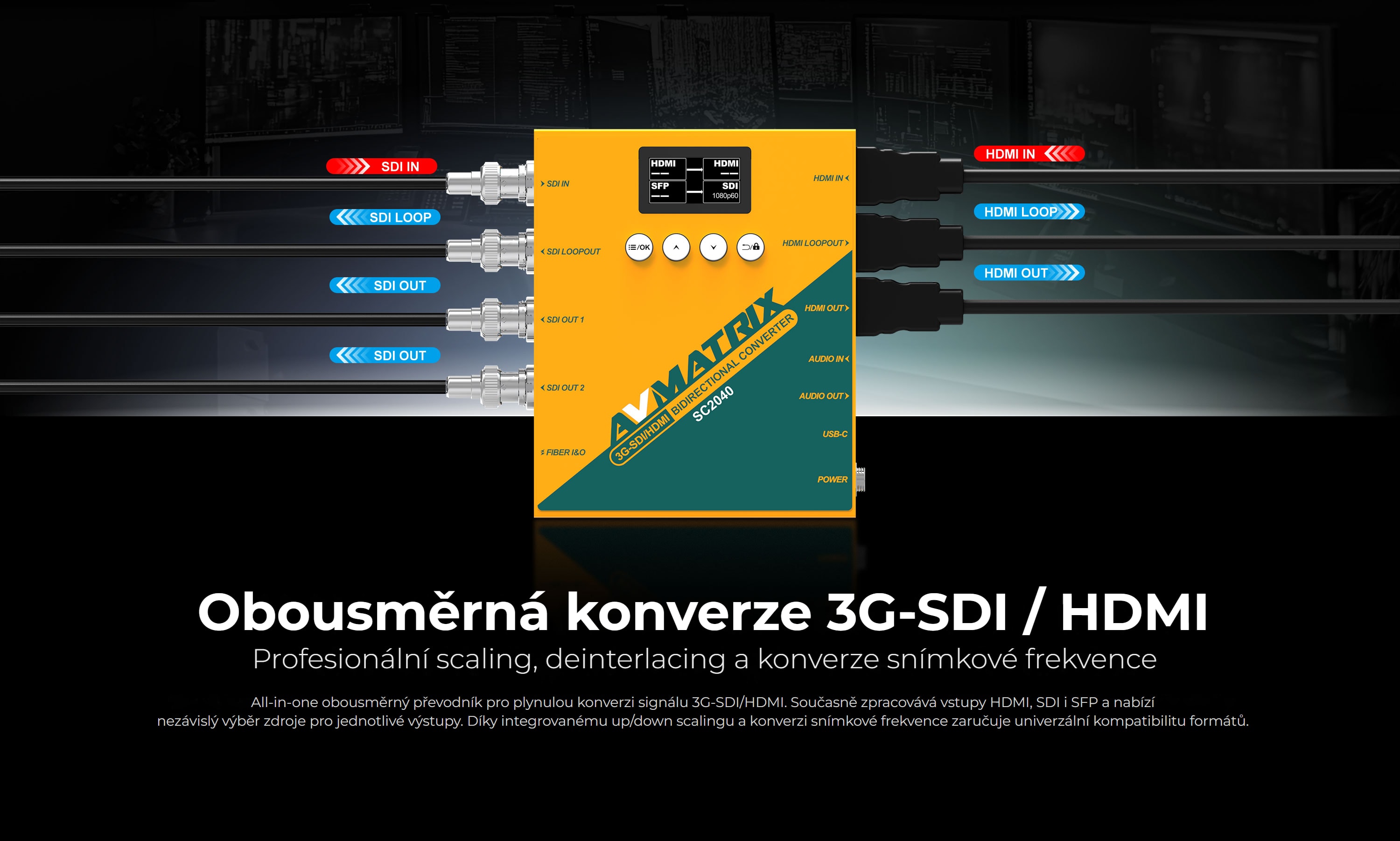 AVMatrix 3G-SDI/ HDMI Bidirectional Scaling Converter