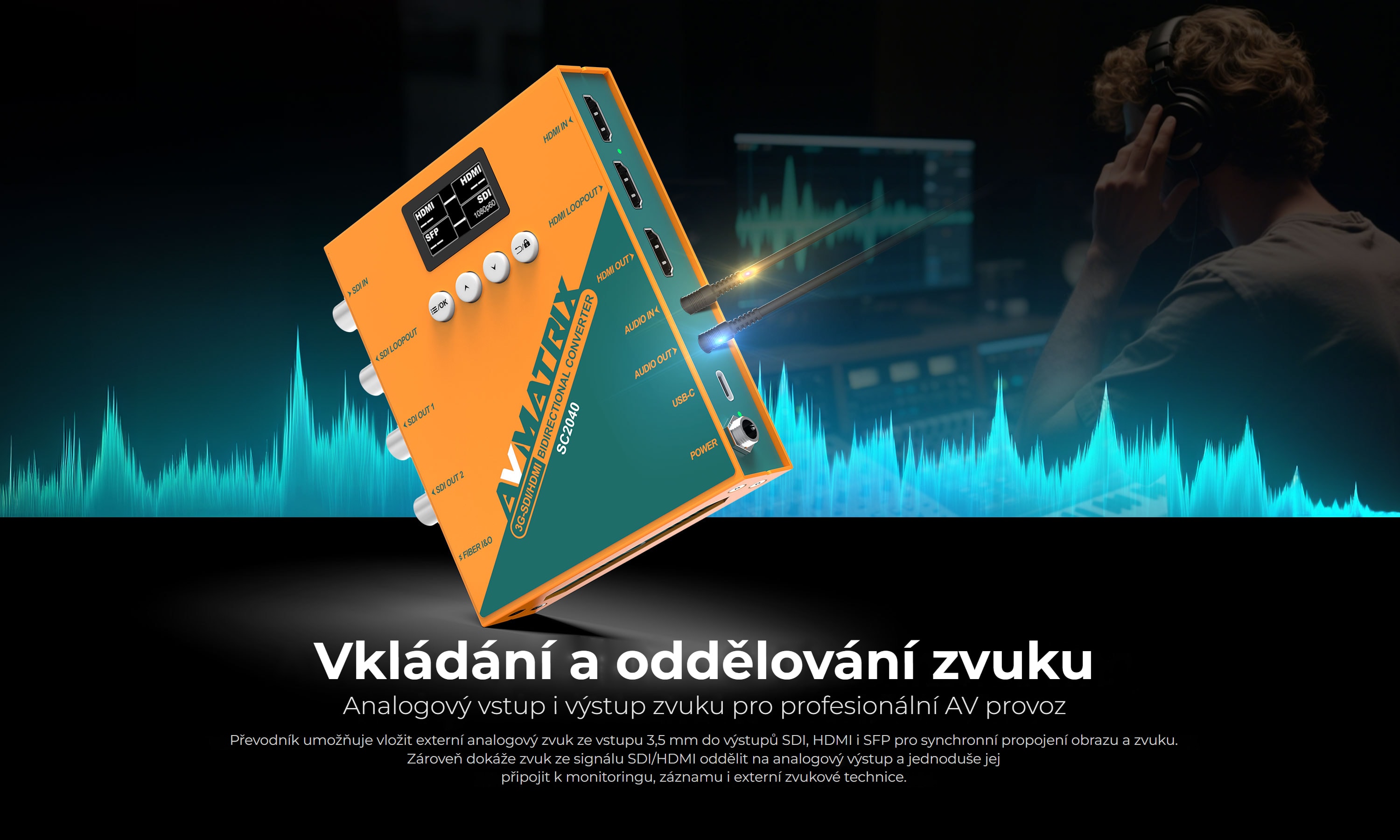 AVMatrix 3G-SDI/ HDMI Bidirectional Scaling Converter