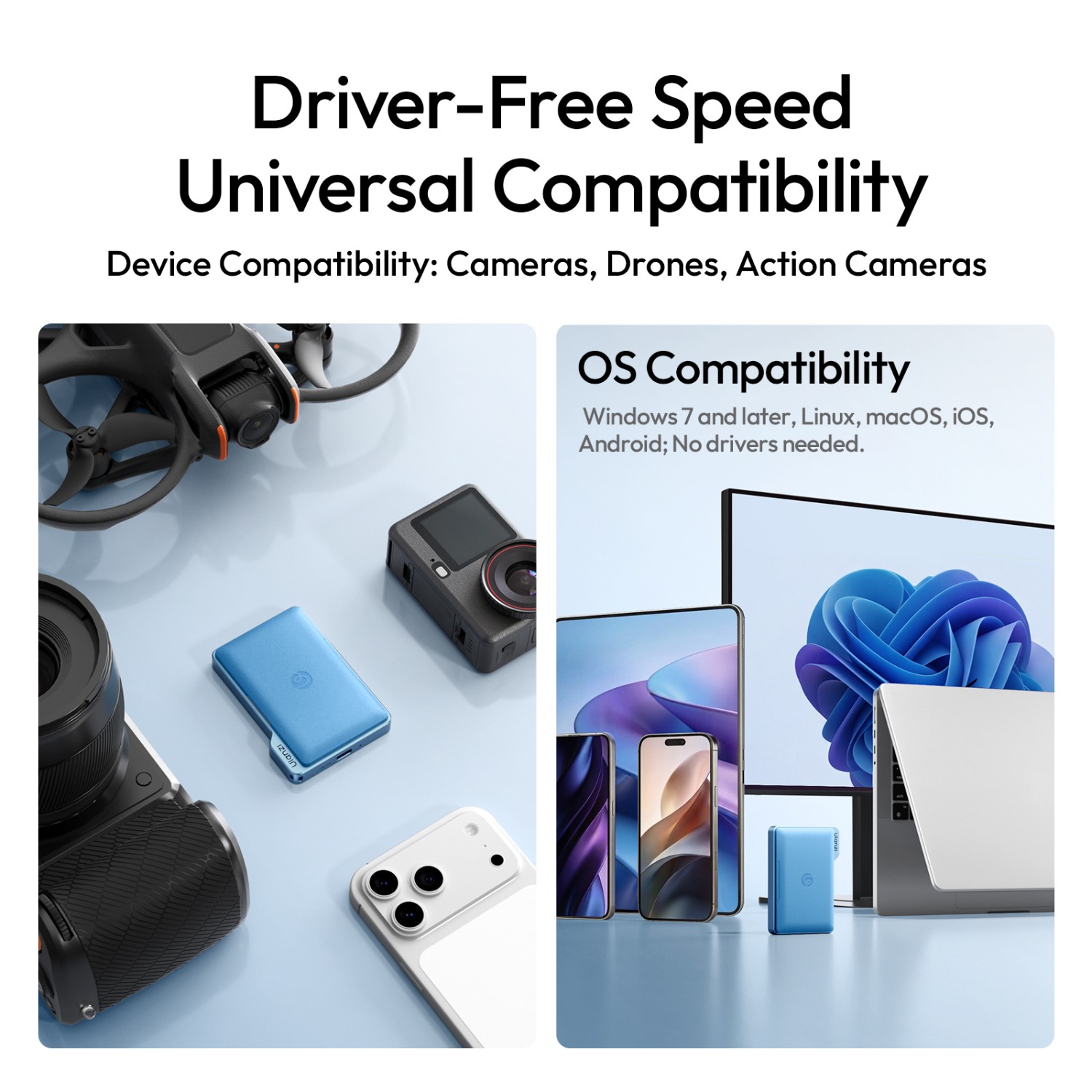 Ulanzi DC01 2-in-1 Portable Memory Card Case Blue