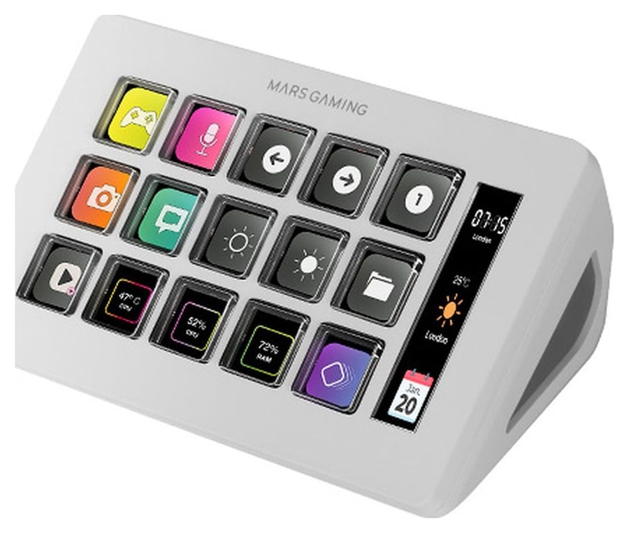 Mars Gaming MSD-ONE – 15 přizpůsobitelných LCD kláves