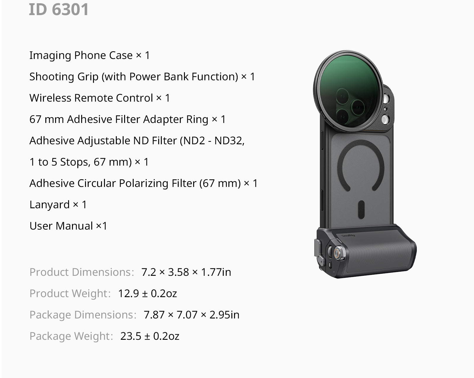 SmallRig 5554 FilMov grip kit infographic 15