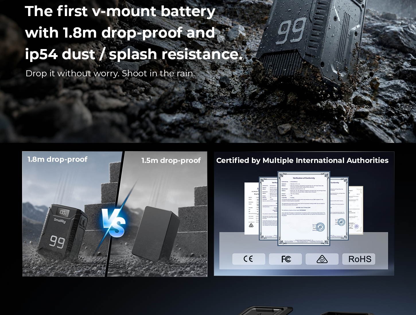 SmallRig T99 V-Mount battery infographic 3