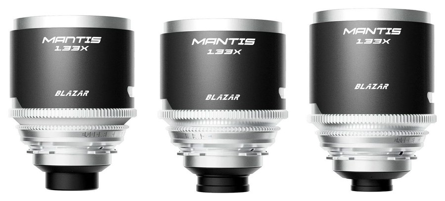 Blazar Mantis 1,33x FF sada 3 anamorfních objektivů 35/50/100 mm – Jednotný vzhled sady