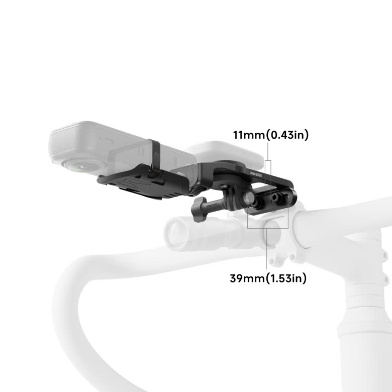 Befestigung der Insta360 Bike Computer Mount an separaten Lenkern