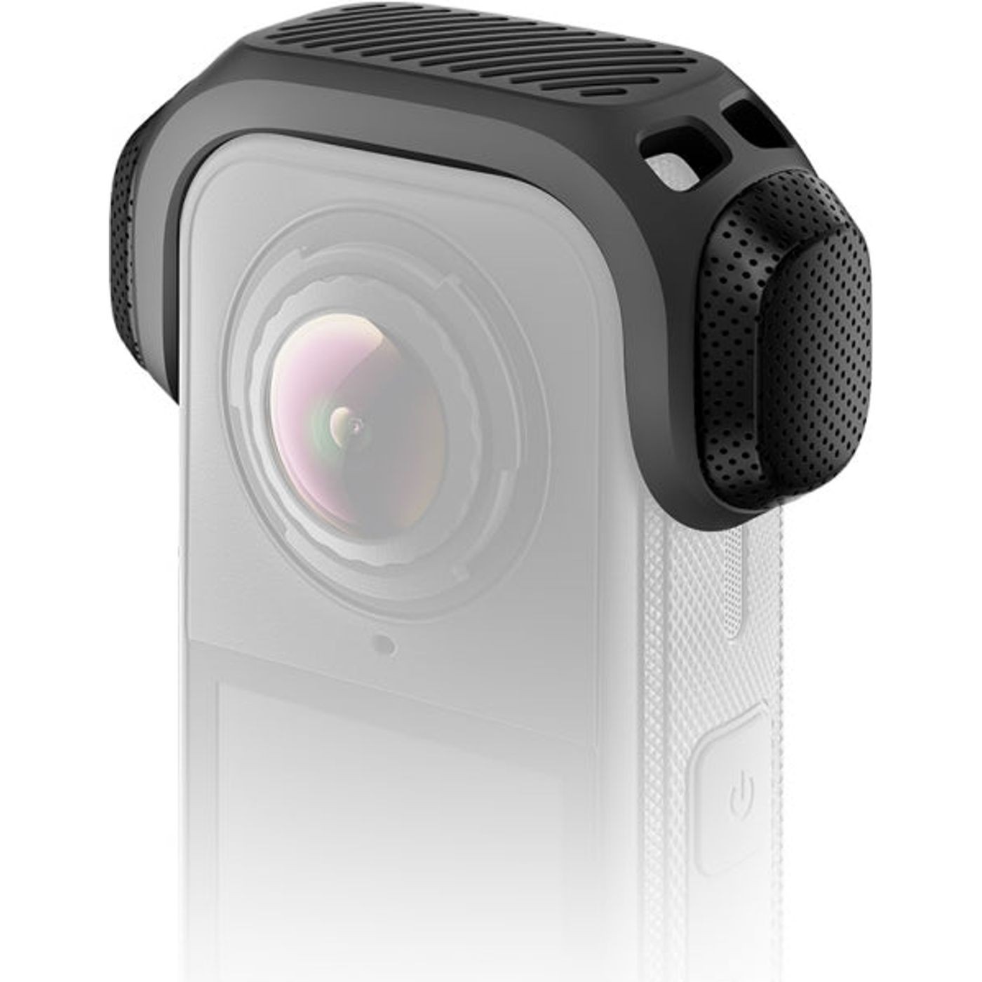 Větrná clona Insta360 X4 Air nasazená na kameře