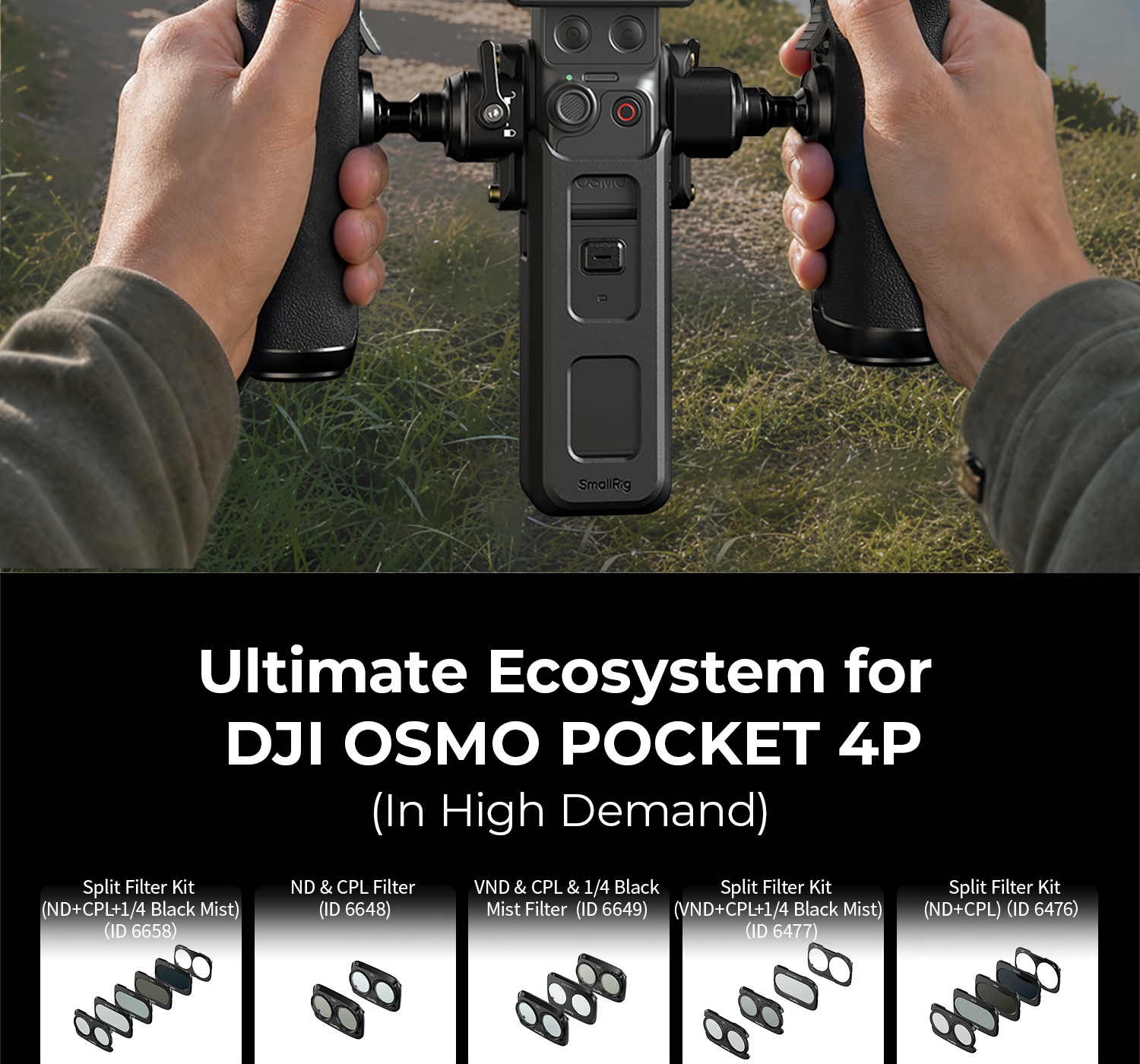 SmallRig Osmo Pocket 4P filter kit infographic 2