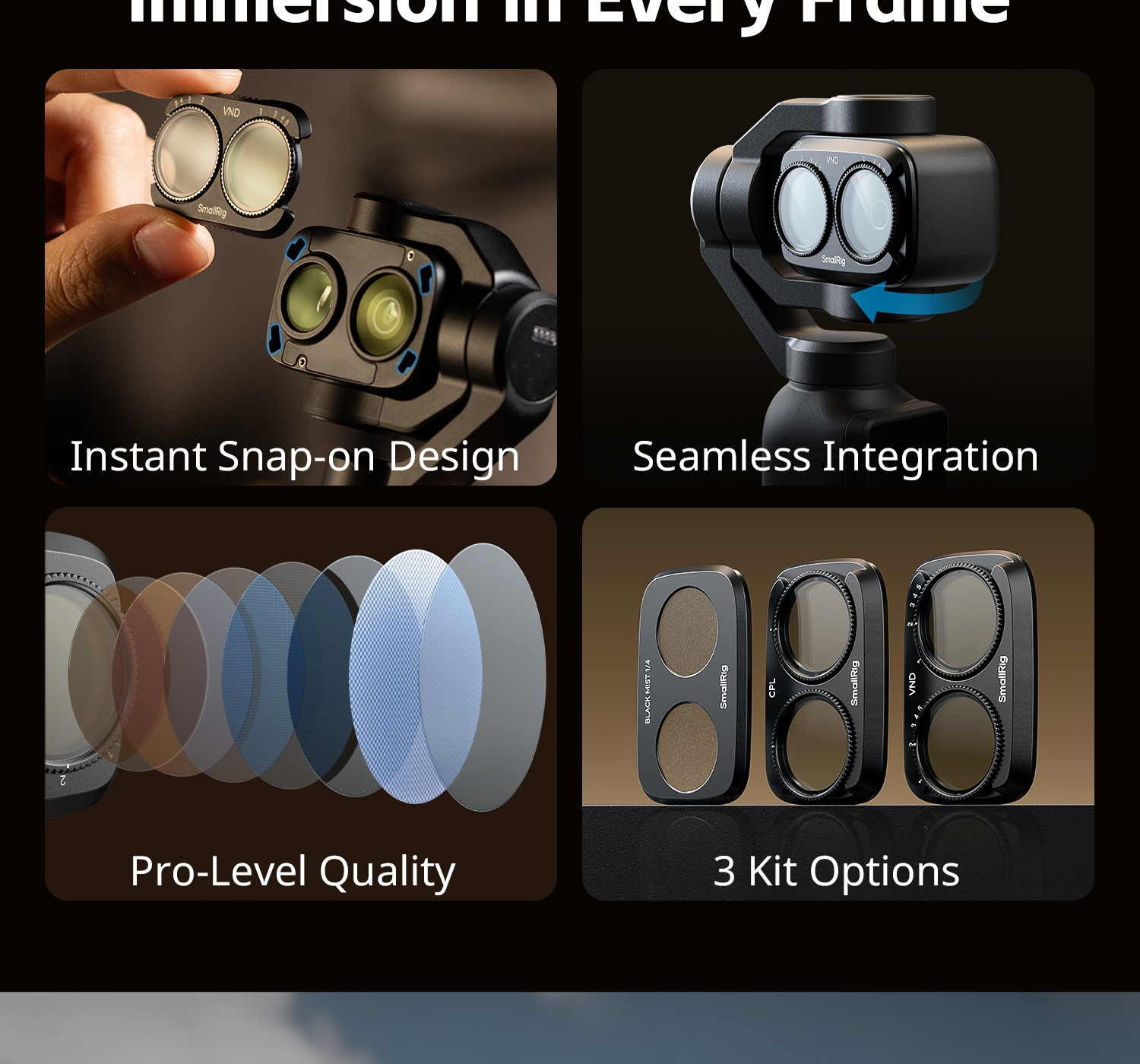 SmallRig Osmo Pocket 4P filter kit infographic 6
